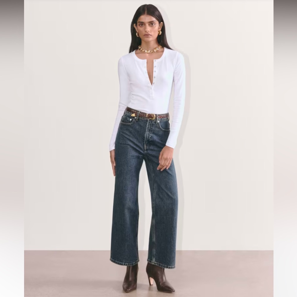 Everlane way high rise sailor jeans size 23 ANKLE short 25.5